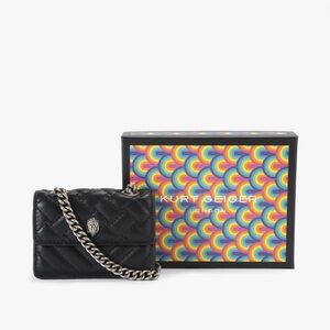 Kurt Geiger Black Quilted Mini Kensington Micro bag